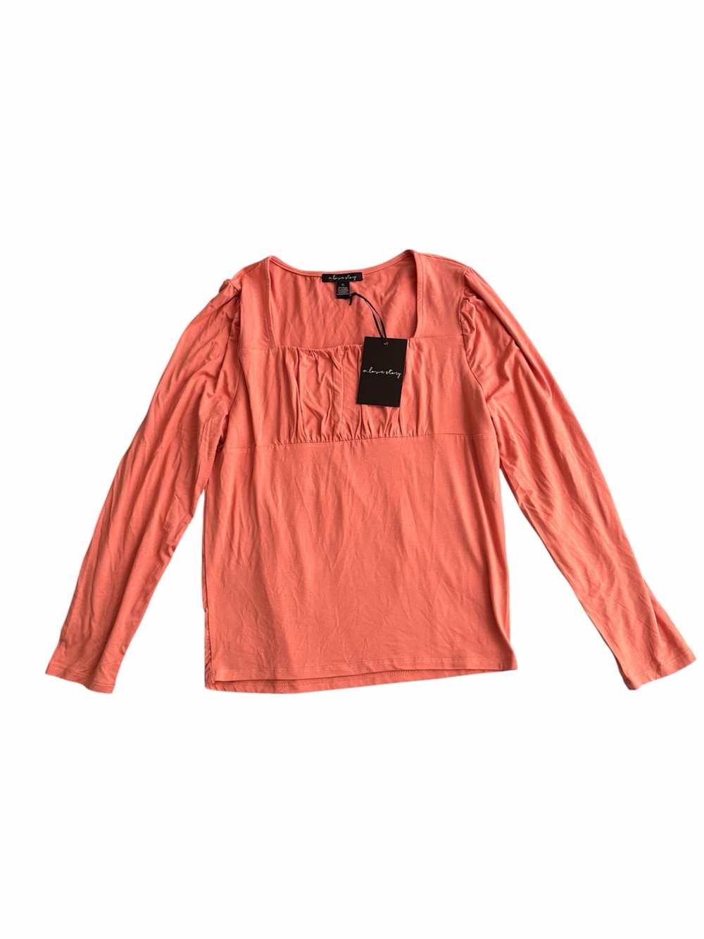 A Love Story Coral Long-Sleeve Shirt